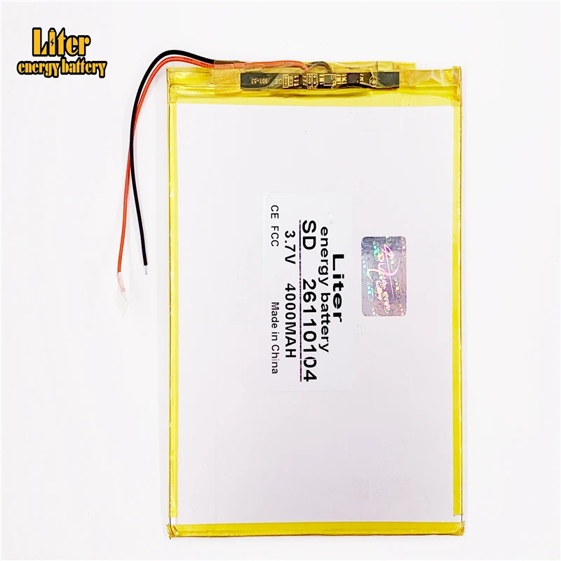 3 linie Freies verschiffen 26110104 3,7 V 4000 mah tablet batterie marke tablet gm lithium-polymer batterie 30105110