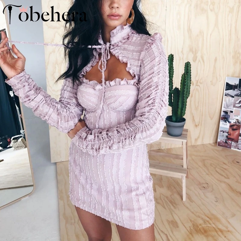 Glamaker зимнее сексуальное платье женское элегантное на шнуровке вечерние