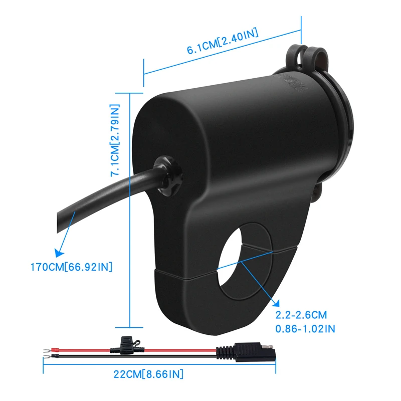 MoFlyeer металла 12V мотоциклов Водонепроницаемый Quick Charge QC3.0 Dual USB быстрой Зарядное устройство Мощность адаптер Светодиодный переключатель вольтметра для мобильного телефона