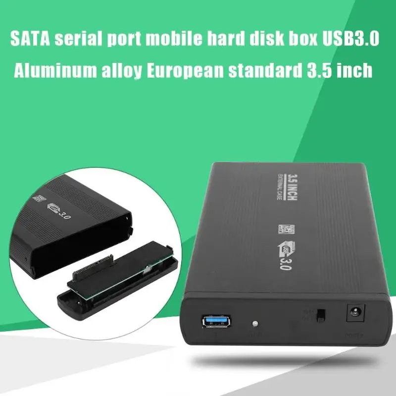 Прочный 3,5 дюймовый жесткий диск Serial ATA износостойкий сплошной цвет к USB3.0 адаптер Внешний жесткий диск корпус