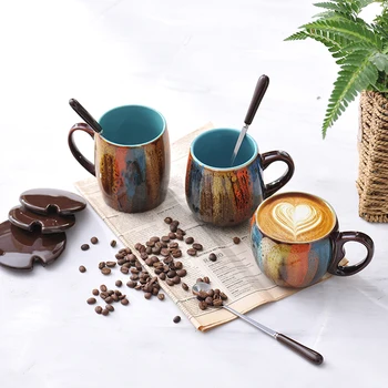 

Beautiful Novelty Painted Large Travel Porcelain Mug Personalizable Hand Painted Hot Chocolate Mugs Cute Coffee Cup 2020 II50MKB