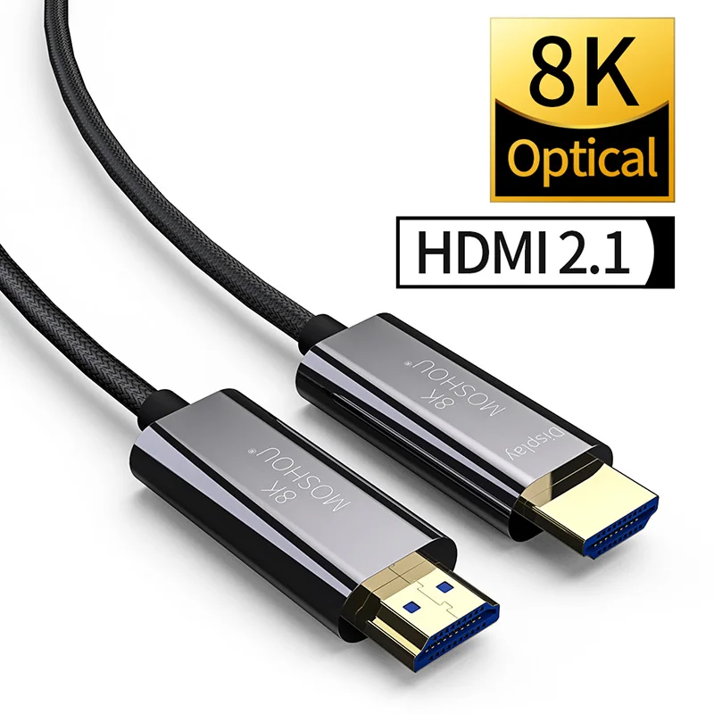 8K волоконно-оптический HDMI 2,1 кабель ARC HDR 4K 120Hz MOSHOU мультимедийный интерфейсный кабель высокой четкости для samsung QLED tv усилитель