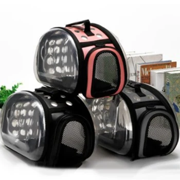 

High Quality Outdoor Carrying Breathable Double Sided Transparency Travel Bag Portable Transparent Pet Carrier Cat Dog Backpack