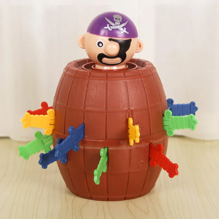 Kids Funny Gadget Pirate Barrel Game Toys for Children Lucky Stab Pop Up Toy