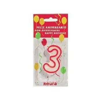

1x Roura Birthday Cake Candle Number 3