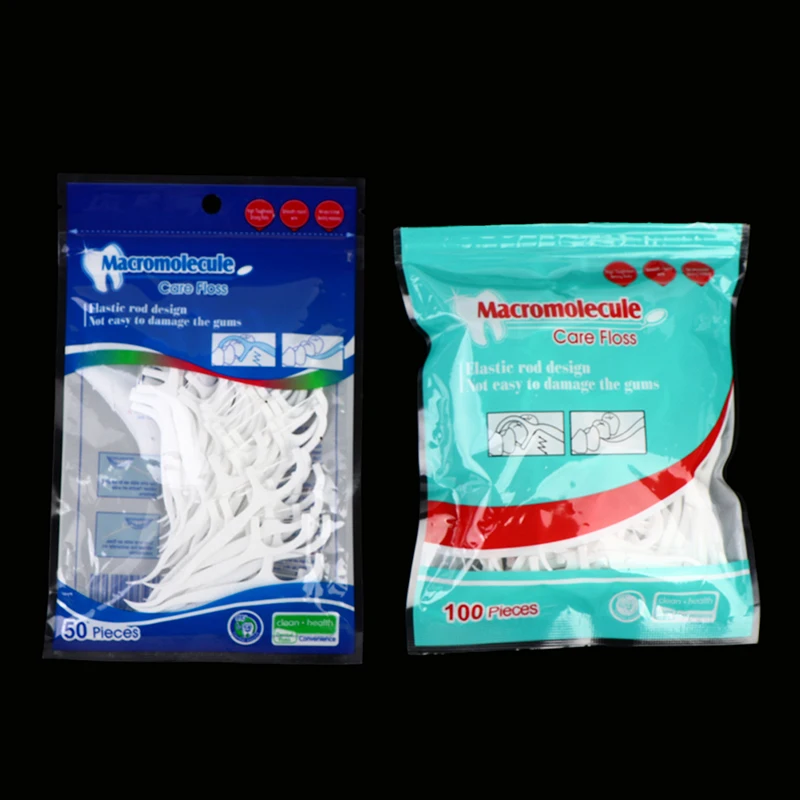 50/100pcs/lot Disposable Dental Flosser Interdental Brush Teeth Stick