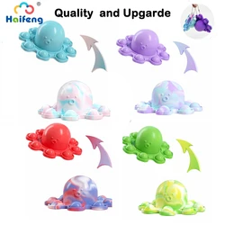 Pop Octopus – porte clés anti Stress pour enfants et adultes, jouet anti Stress, arc en ciel, pour soulager l'autisme 