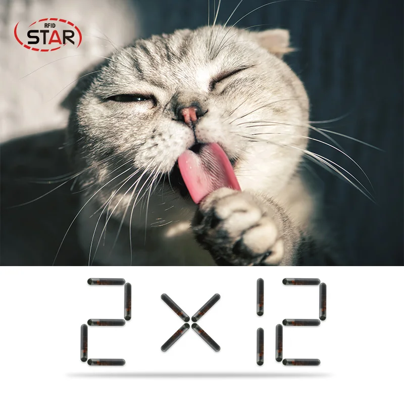 

1pc T5577 chip FDX-A Microchip 2.12*12mm Rfid Pet Animal Microchip Transponder 125khz Glass Tube Rfid Tag implant Chip