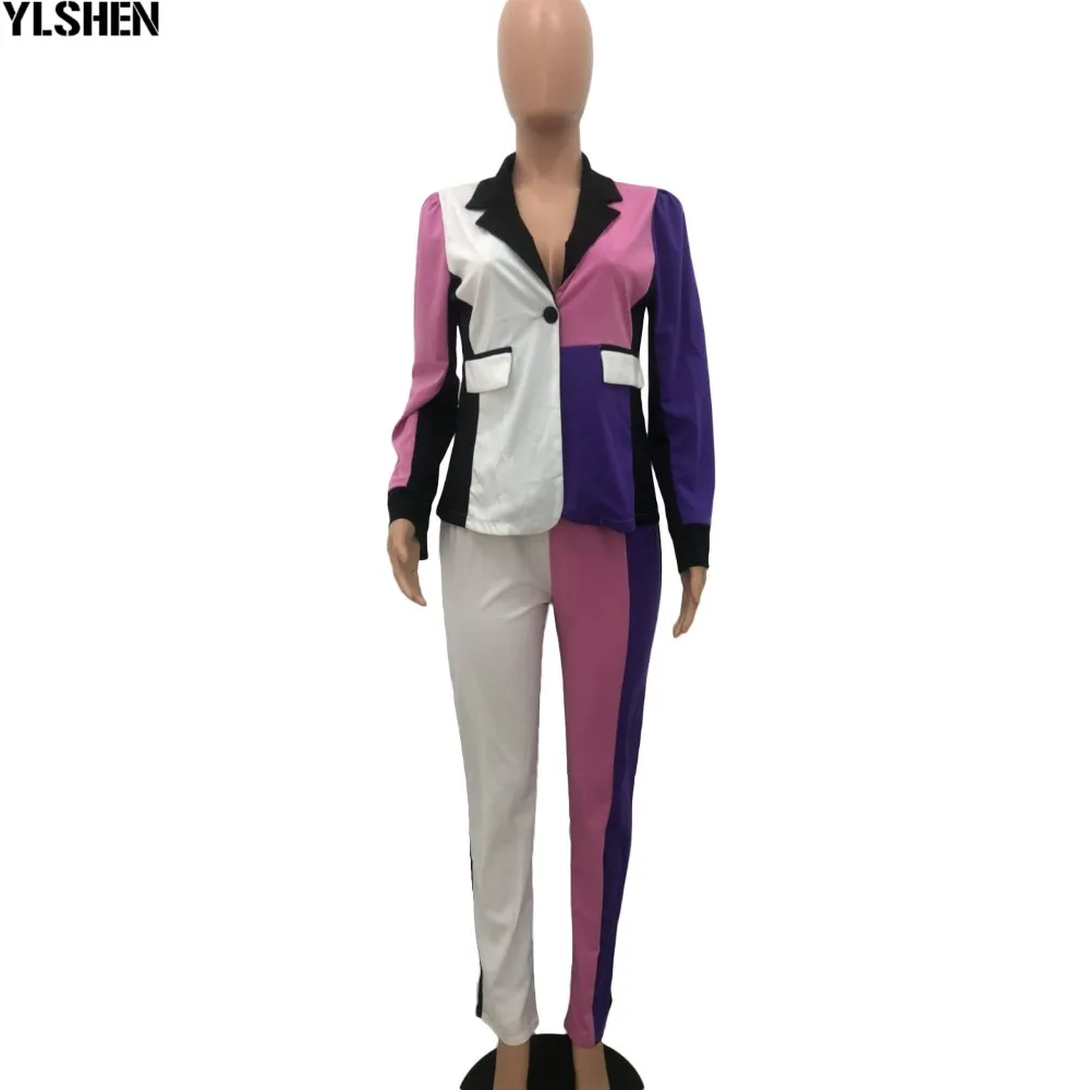 African Women Sets Print Long Sleeve Blazer Jacket Pants Suits Office Lady Elegant 2 Piece Set Business Outfits Africa Clothing 39