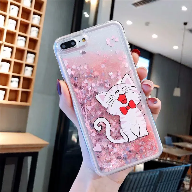 Блестящий милый чехол для телефона с единорогом и лошадью для iPhone X, XS, 7, 8, 6, 6S Plus, милый чехол с блестками для Iphone 11, 11 pro, чехол - Цвет: Многоцветный