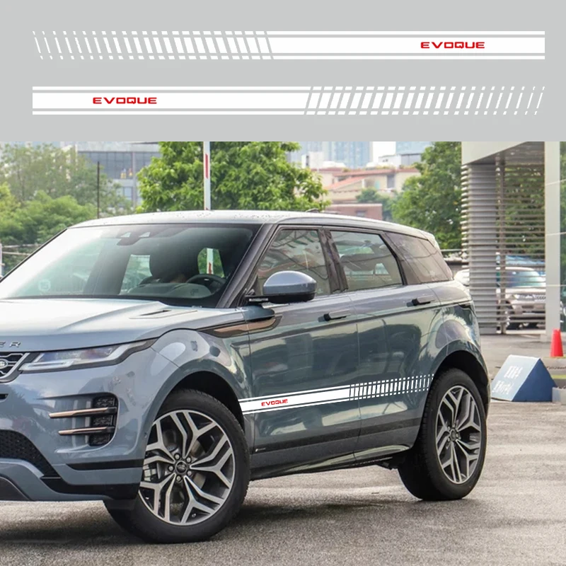 2 шт. автомобильные боковые полосы боковые юбки наклейки для Land Rover Evoque экстерьер автомобиля индивидуальные виниловые наклейки