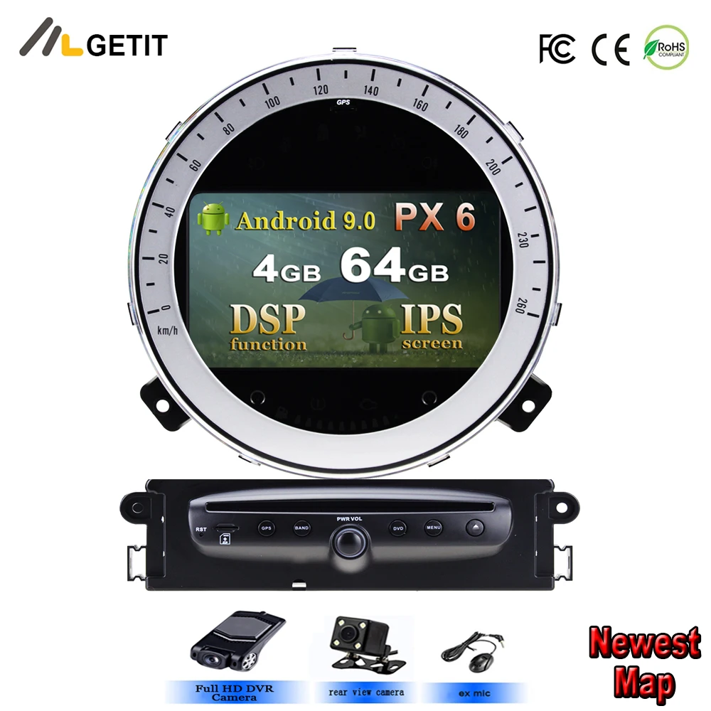 5USB Android 10 4G 64G DSP IPS автомобильный DVD плеер для автомобиля стерео BMW Mini Cooper Country Man 2011