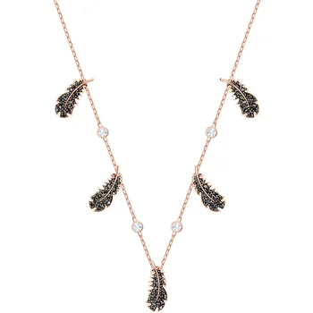 

Original SWA Necklace with Original Logo 5497874 Naughty Feather Necklace Fashion Women Jewelry Gift Party Wedding Jewelry