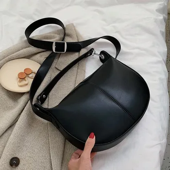 

Female Simple Crossbody Bags Strap 2020 Fashion Casual Totes Zipper Women's Handbags Saddle Wild Messenger Shoulder Bags Ladies