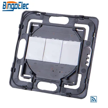 

Bingoelec DIY Part 3 Gang 1 Way Remote Touch Lamp Switch Function Part, No Glass Panel ,EU/UK Standard ,Hot Sale