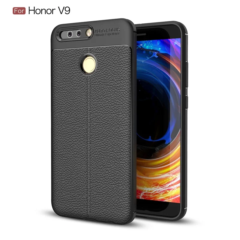 UPaitou Роскошный чехол из ТПУ для huawei Honor 8 20 Pro кожаный чехол с текстурой для Honor Note 10i 20i 20 10 9 Lite 8X Max 8C 8A чехол - Цвет: Черный