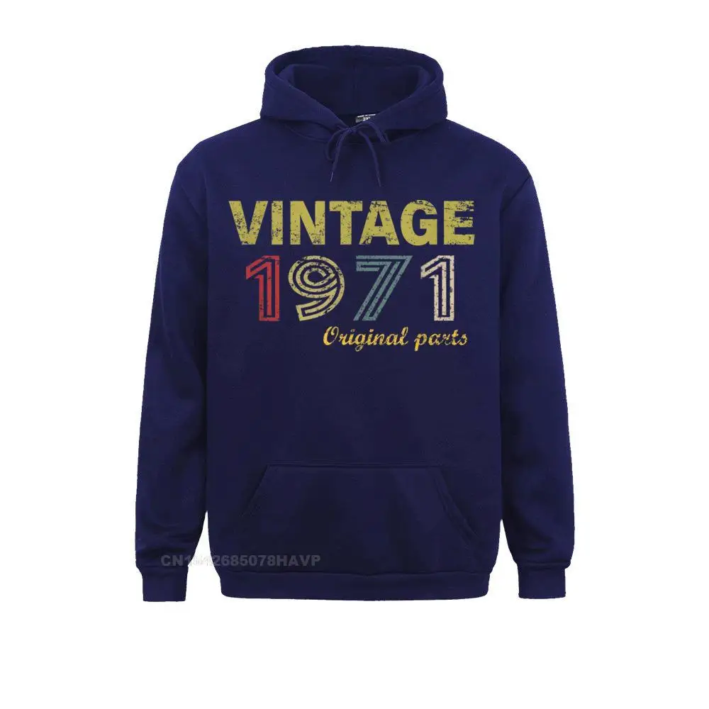 Vintage 1971 Cool 50 Year Old 50th Birthday Gift Men Women T-Shirt__97A562 Mother Day  Hoodies Long Sleeve Casual Clothes Slim Fit Sweatshirts Vintage 1971 Cool 50 Year Old 50th Birthday Gift Men Women T-Shirt__97A562navy
