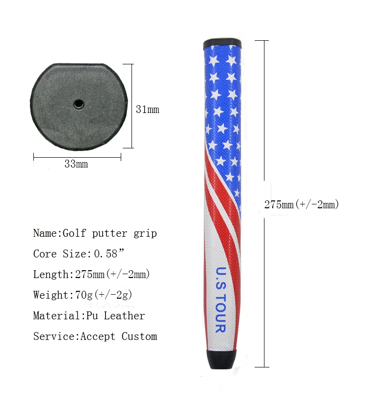 CHAMPKEY Sticky PU Leather US TOUR Golf Clubs Slim 2.0 Legacy Golf Putter Grip Free Shipping