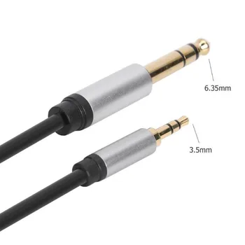 

For Mixer Amplifier CD Player Speaker Gold Plated 3.5 Jack To 6.5 Jack Male Audio Cable Auxiliary 3.5mm To 6.35mm Adapter Cable