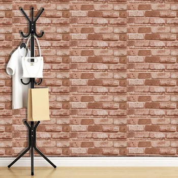 

Retro Coffee Color Brick Stickers Furniture Renovation Environmental Protection Decorative Wallpaper Stickers 3d wallpaper