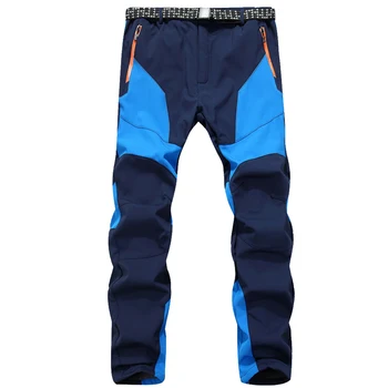 

Men Snowboard Hiking Pants Ski Training Warm Windproof Climbing With Belt Travel Winter Long Trekking Soft Shell Outdoor Sports
