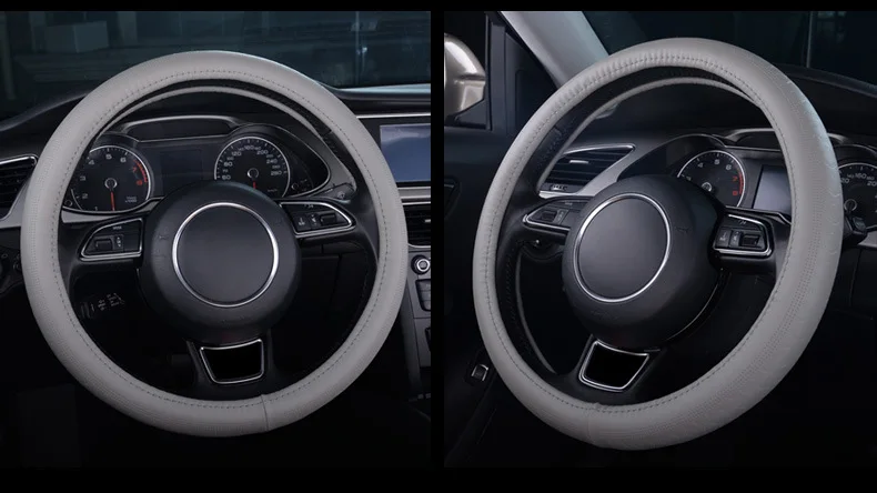 Tiguan Sagitar Lavida CC Bora Jetta чехол из натуральной кожи для рулевого колеса автомобиля Honda CRV Helter Skelter Fit