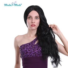 Mado& Mode синтетический парик фронта шнурка 2" длинный объемный волнистый черный парик шнурка для афроамериканских синтетических парики для женщин