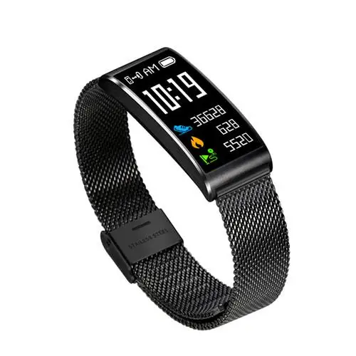 Steel Black Металлические умные часы влагостойкие умные часы с ремешком Bluetooth спортивные браслеты кровяное давление фитнес-трекер - Цвет: Steel Black