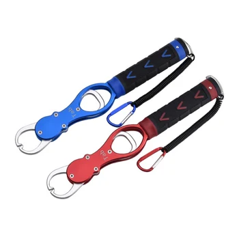 

18cm Weigh Stainless Steel Fish Lip Grip Grabber Tackles Portable Fishing Gripper with Weight Scale & Fishing Tool