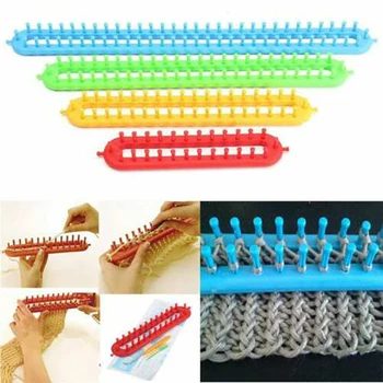 

1 Set Rectangle Round DIY Knitting Loom Scarf Sweater Hat Shawl Stitching Knit Handmade Craft Weaving Braiding Tool