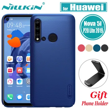 

Huawei P20 Lite 2019 Case Cover Nillkin Frosted Matte PC Hard Back Full Cover Case Huawei Nova 5i Capa Nilkin Gift Phone Holder