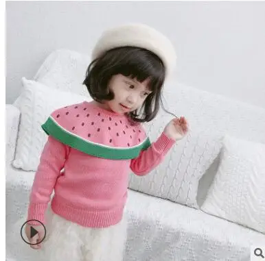 Шерстяной свитер на осень и зиму для девочек, одежда для детей 0-3 лет, теплая рубашка первоклассника для малышей, свитер с надписью «Love» - Цвет: Розовый