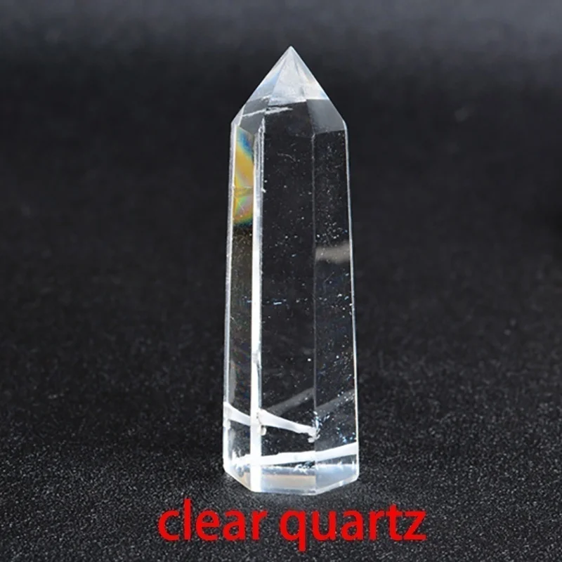Clear Quartz 1 шт. натуральный кристалл точка энергии Колонка обелиска ручной полировки очень красивый - Цвет: Clear Quartz
