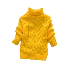 Г., осенне-зимний свитер для мальчиков пуловер с воротником под горло для маленьких девочек-подростков хлопковый детский вязаный свитер Топ для мальчиков 2, 3, 4, 6, 8 лет