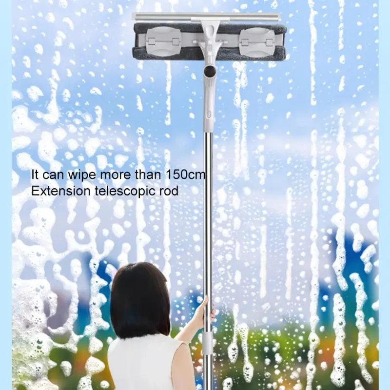 Window Cleaner Window Squeegee Microfiber Extendable Washer Cleaner Tools 180 Rotatable Cleaning Brush For High window cleaning brush,window cleaner