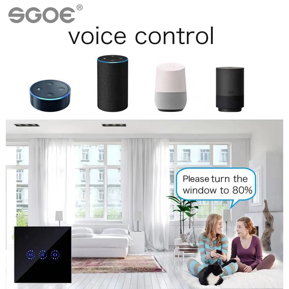 Tuya/ewelink Smart Life WiFi шторный переключатель для рольставни Электрический мотор Google Home Alexa Голосовое управление Умный дом