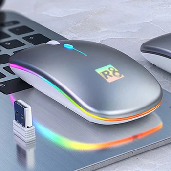 

For PC Laptop 1pc 1600 DPI USB Optical Wireless Computer Mouse 2.4G Receiver Super Slim Mouse LED Backlit Pohiks