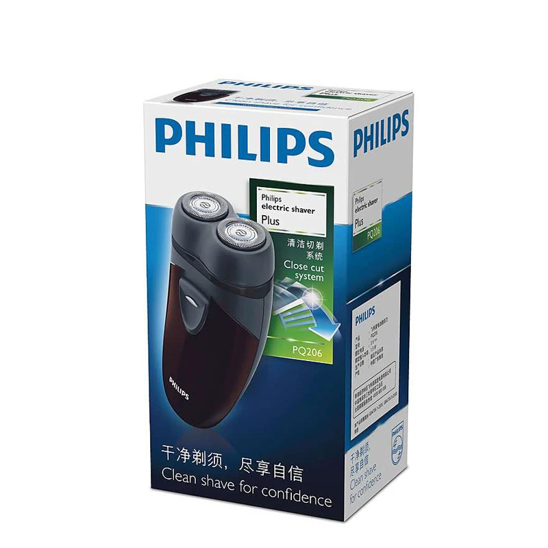 100% оригинал Philips электробритва PQ206 с двумя плавающими головками AA батарея для