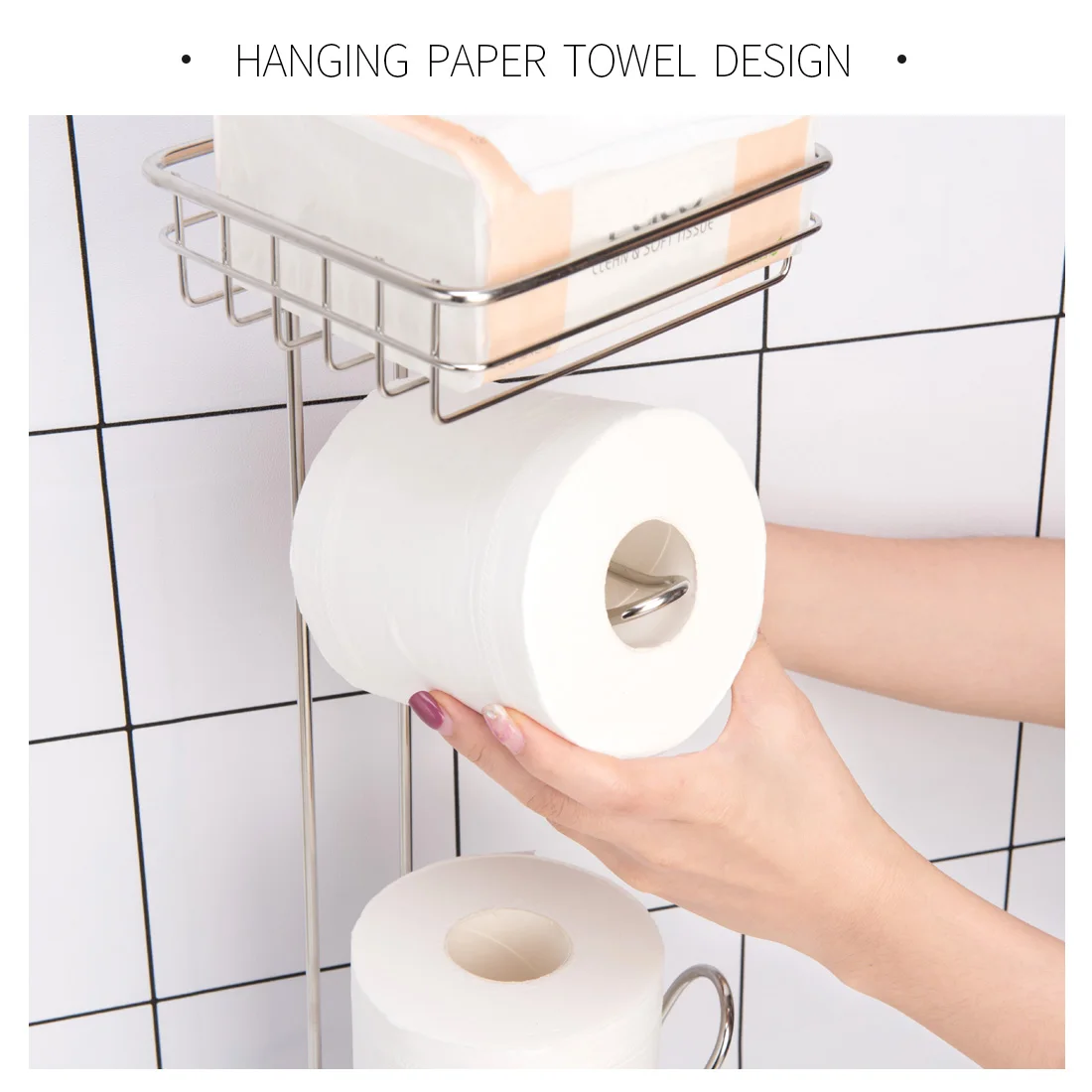 Smartloc подставка для туалетной бумаги из нержавеющей стали, держатель для рулонов, кухонная стойка для салфеток, органайзер для хранения полотенец для дома, Полка для полотенец, туалет, ванная комната