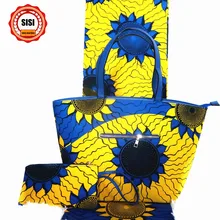 SISI Новое поступление Печатный Воск Сумка подходящая африканская печать хлопок воск Ткань 6 ярдов/шт для нигерийских дам Вечерние