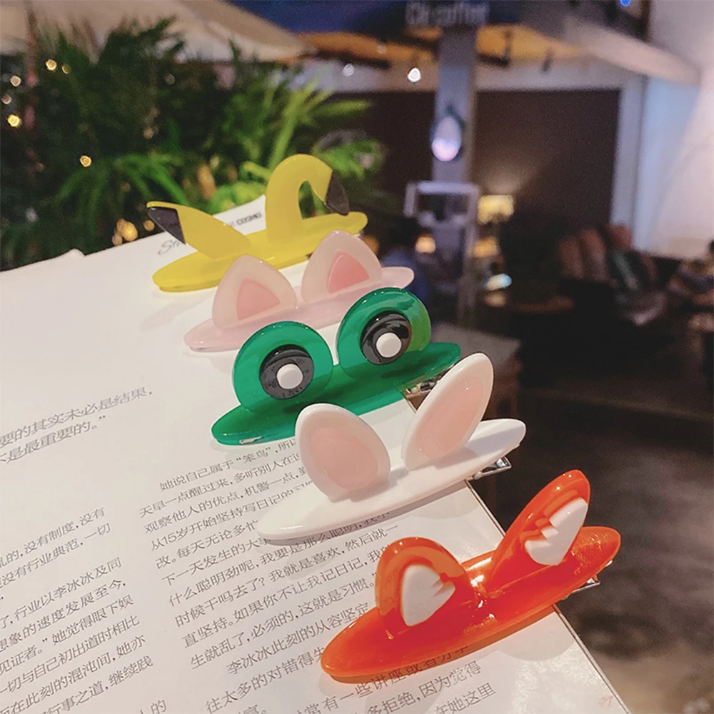South Korea S New Hair Ornaments East Gate Hairpin Hyun Wind Cat Ears Hair Card Candy Color Fresh Girl Heart Clip Hair Clips Pins Aliexpress