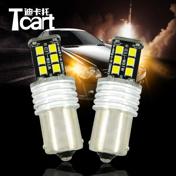 

Tcart 2 шт. Автомобильная сигнальная лампа белый + красный + желтый светодиодные тормозные огни поворотные сигнальные светильник 1156 2835 15smd автомобильные аксессуары
