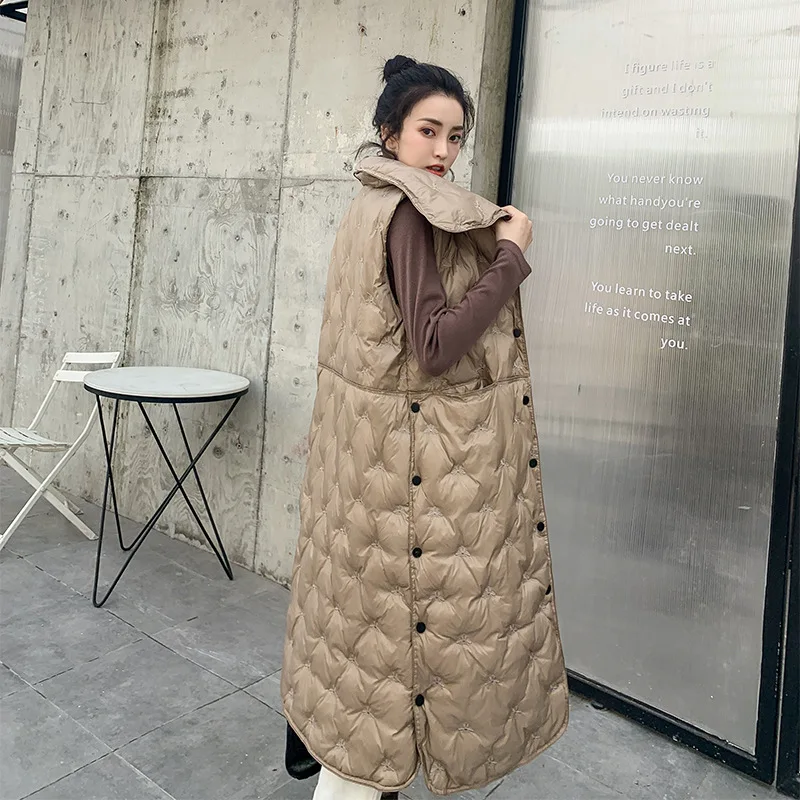 Хлопковое длинное осенне-зимнее пальто Одежда Manteau Femme Dabuwawa Тренч жилет для женщин без Рукавов корейский Tangada Vefadisa YL222