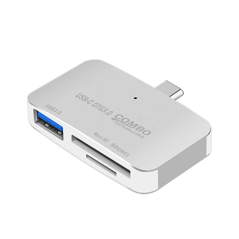 Type-c USB порт адаптер алюминиевый сплав высокоскоростной USB3.0 телефон камера SD TF считыватель карт памяти