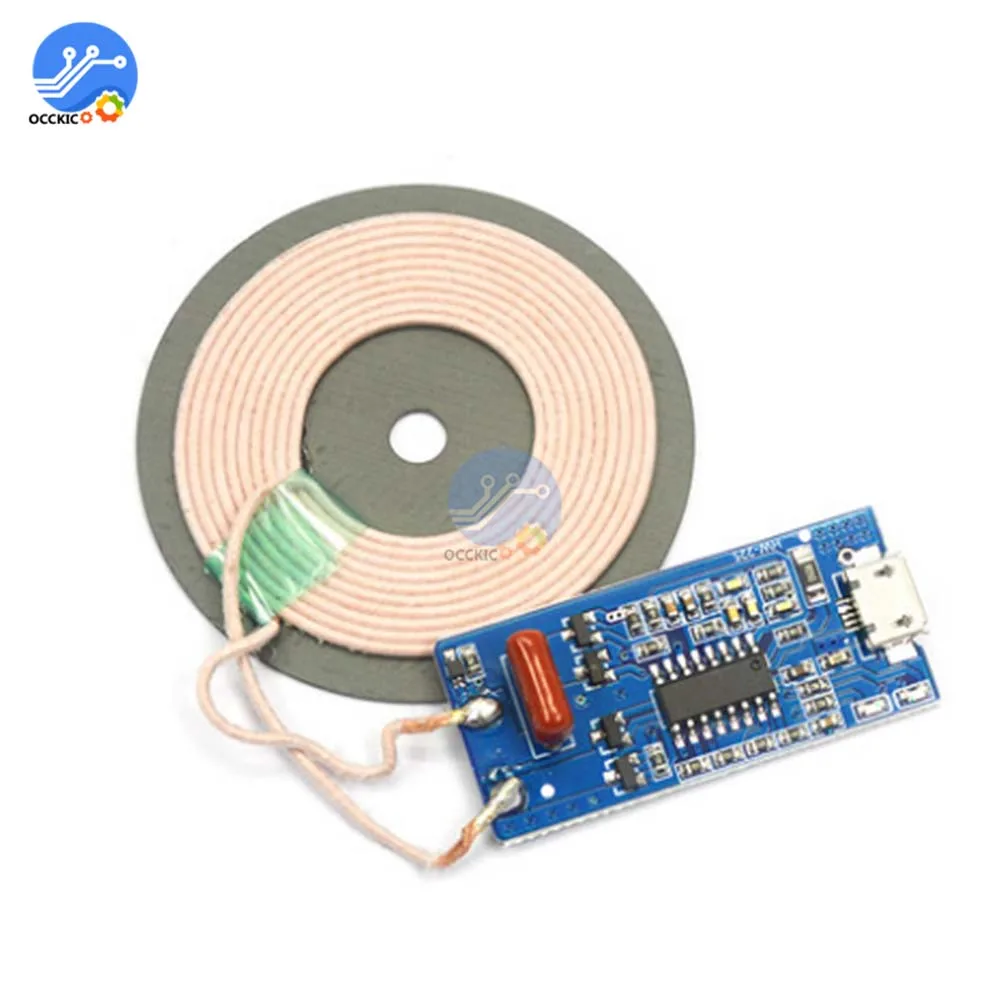 

HW-225 5V 1A 5W Wireless Charging Module Transmitter with LED Indicator FOD Function Support WPC Reciever for Battery Charger