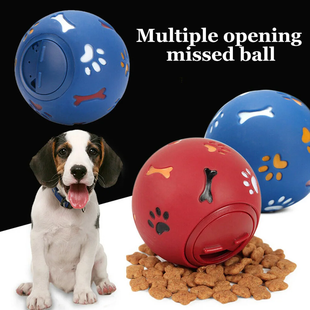 Mini Cartoon Pattern Playing Dog Cat Foraging Dispenser Training Safe Rotary Switch Interactive Chew Toy Durable Pet Food Ball