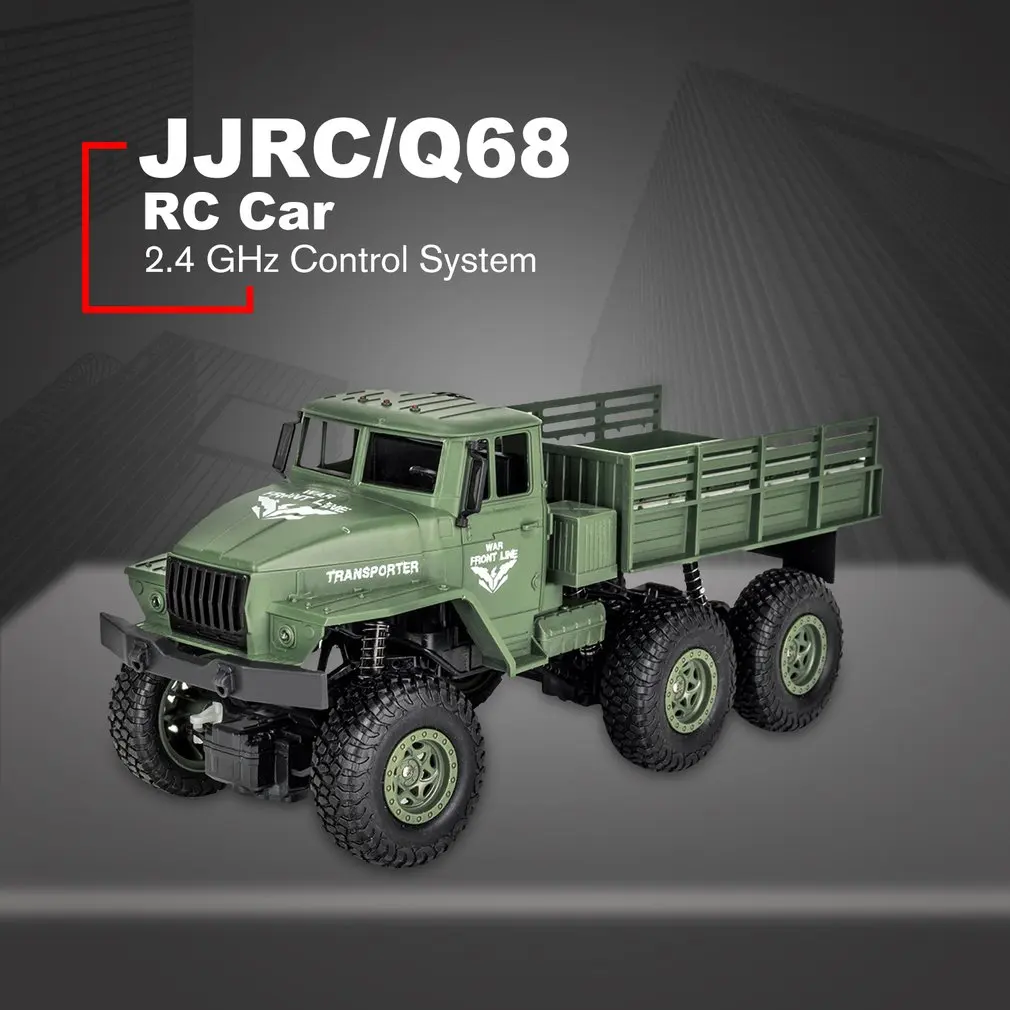 Q68/Q69 6WD 1/18 RC Автомобиль 2,4G внедорожный военный грузовик с дистанционным управлением Грузовик 10 км/ч RC Гусеничный альпинистский автомобиль игрушка RTR