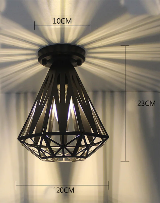 07 Винтажная Потолочная люстра Lustre Luminaria Светодиодная потолочная лампа Лофт железная клетка светильники Abajur Домашнее освещение Plafonnier освещение комнаты - Цвет корпуса: 07