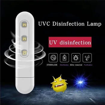 

New Househol USB UVC Portable Sterilizing Lamp LED Disinfection Stick Lamp Sanitizer Multifunction Sterilizer Ultraviolet Light