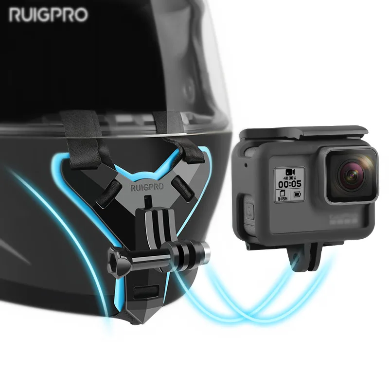 Подставка для шлема мотоциклетная Go Pro 7 8 держатель Gopro Hero 6 5 Dji Osmo аксессуары Xiaomi Yi